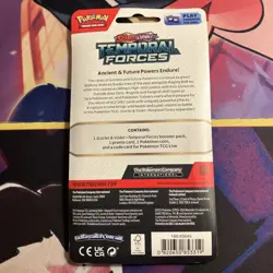 Pokemon TCG Temporal Forces Blister Pack Carvanha Promo + Coin - Image 2