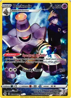 Pokemon TCG Dusknoir Ultra Rare Brilliant Stars Trainer Gallery TG06/TG30 NM - Image 1