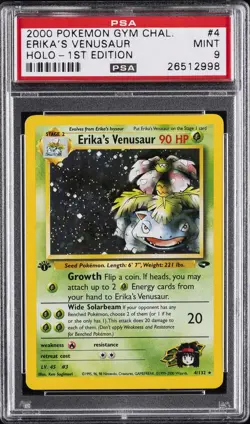 2000 POKEMON GYM CHALLENGE HOLO-1ST EDITION #4 ERIKA'S VENUSAUR PSA 9 - Image 1