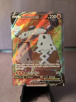 Pokemon TCG Stonjourner V 193/202 Swsh01: Sword & Shield Full Art Holo Rare NM - Image 1