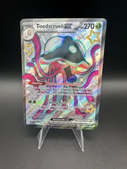 Toedscruel Ex 213 Pokemon TCG Paldean Fates (PAF) Shiny Ultra Rare NM - Image 1