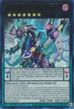 Yugioh! Odd-Eyes Rebellion Xyz Dragon - BLMR-EN005 - Ultra Rare - 1st Edition Ne - Image 1