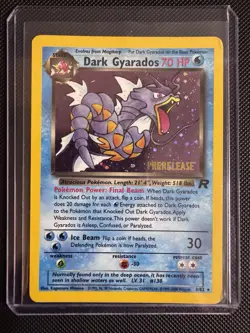 Pokemon TCG Team Rocket Dark Gyarados 8 Prerelease Holographic Rare Card - Image 3