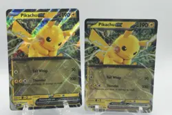 Pikachu ex 028/131 Prismatic Evolutions Double Rare Holo Pokemon Card LOT OF 2 - Image 1