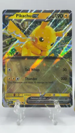 Pikachu ex 028/131 Prismatic Evolutions Double Rare Holo Pokemon Card LOT OF 2 - Image 2