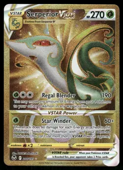 Pokemon Cards Serperior VSTAR 210/195 Silver Tempest Secret Rare Full Art NM - Image 1