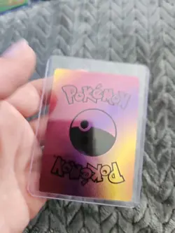 Pikachu Rainbow Foil Fan Art Vinyl Collector Display Pokemon Card - Image 2