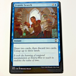 Frantic Search Miscut #222 (NM) Streets New Capenna NCC Magic Card MTG - Image 1