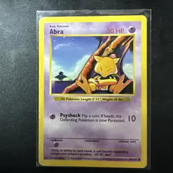 Pokemon Card - Abra Base Set (Shadowless) 43/102 1st Edition - Image 1