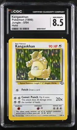 CGC 8.5 Kangaskhan 1999 Jungle 5/64 Holo Pokemon Card - Image 1
