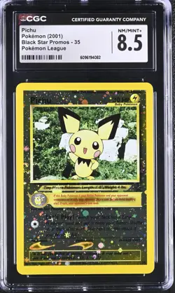 CGC 8.5 Pichu 2001 Black Star Promos 35 Reverse Holo Pokemon Card - Image 1