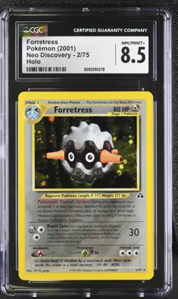 CGC 8.5 Forretress 2001 Neo Discovery 2/75 Holo Pokemon Card - Image 1