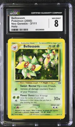 CGC 8 Bellossom 2000 Neo Genesis 3/111 Holo Pokemon Card - Image 1