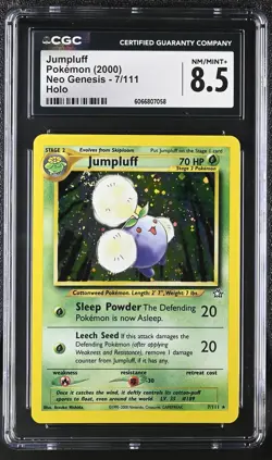 CGC 8.5 Jumpluff 2000 Neo Genesis 7/111 Holo SWIRL Pokemon Card - Image 1