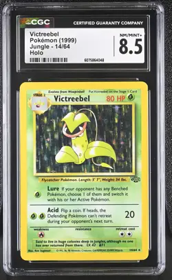 CGC 8.5 Victreebel 1999 Jungle 14/64 Holo Pokemon Card - Image 1