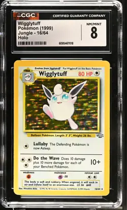 CGC 8 Wigglytuff 1999 Jungle 16/64 Holo Pokemon Card - Image 1
