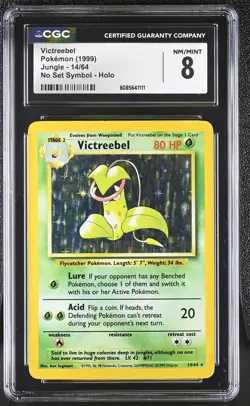 CGC 8 Victreebel 1999 Jungle 14/64 No Set Symbol Holo Pokemon Card - Image 1