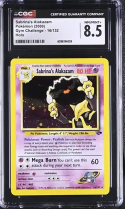 CGC 8.5 Sabrina's Alakazam 2000 Gym Challenge 16/132 Holo Pokemon Card - Image 1