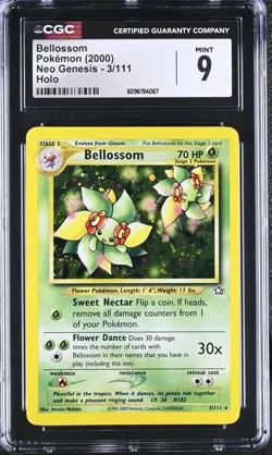 CGC 9 MINT Bellossom 2000 Neo Genesis 3/111 Holo Pokemon Card - Image 1