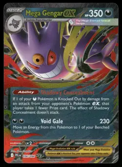 Pokemon Cards Mega Gengar ex 056/094 Phantasmal Flames Double Rare NM *2 - Image 1
