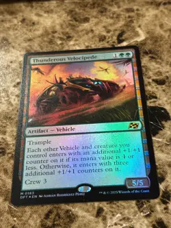 THUNDEROUS VELOCIPEDE Magic MTG Aetherdrift Foil - Image 1