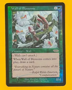 MTG WALL OF BLOSSOMS (Foil) FNM (OldManMTG 013-187) - Image 1