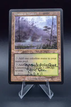 Llanowar Wastes (SIGNED): 2001 Magic the Gathering - Apocalypse Regular - Image 1