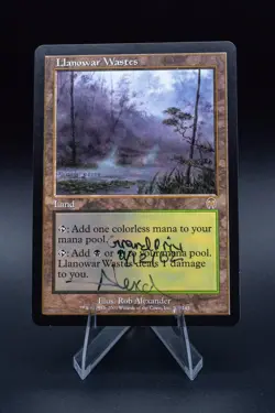 Llanowar Wastes (SIGNED): 2001 Magic the Gathering - Apocalypse Regular - Image 1