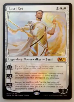 1x Basri Ket Prerelease Promo FOIL M21 Core Set 2021 MTG Magic the Gathering NM - Image 1