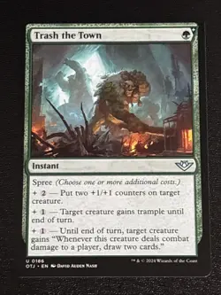 MTG Outlaws of Thunder Junction Trash the Town 0186 NM - Image 1