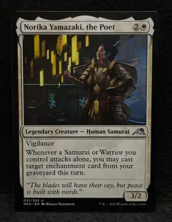 MTG, Norika Yamazaki, the Poet, Kamigawa: Neon Dynasty 031/302 Regular Uncommon - Image 1