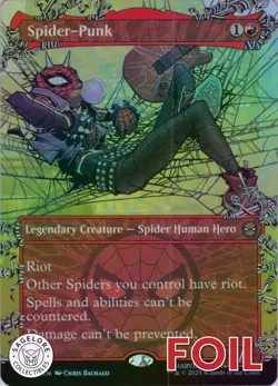 MTG Spider-Punk (0210) (Borderless) (210) | NM Foil | Spider-Man {SPM} - Image 1