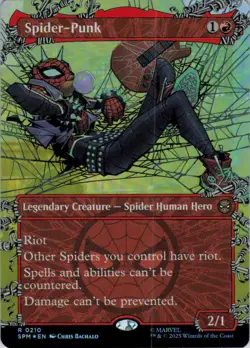 MTG Spider-Punk (0210) (Borderless) (210) | NM Foil | Spider-Man {SPM} - Image 2