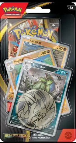 POKEMON - Mega Evolution Premium Checklane Blister Pack- Tyranitar IN HAND 🇬🇧 - Image 1