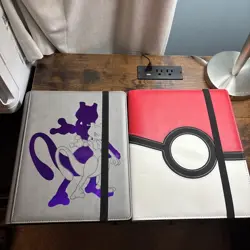 Pokemon Pokeball Premium Leather Album Binder + Ultra PRO Mewtwo Premium Binder - Image 1