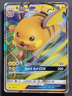 Raichu GX #SM213 Ultra Rare Sun & Moon Promo Pokemon TCG - Image 1