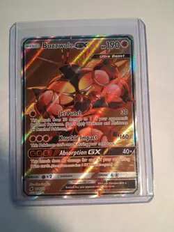 Pokemon TCG Buzzwole GX 104/111 Crimson Invasion Full Art Ultra Rare Holo NM - Image 1