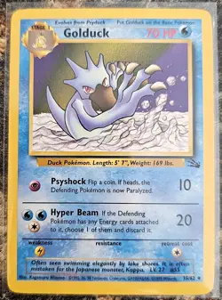 1999 Pokemon Fossil Set Golduck 35 NM or Better - Image 1