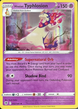 HISUIAN TYPHLOSION - RARE HOLO - ASTRAL RADIANCE - POKEMON CARD TCG - 052/189 - Image 1