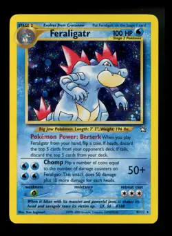 Feraligatr 4/111 Neo Genesis 2000 Holo Rare WOTC Pokemon Card TCG - Image 1