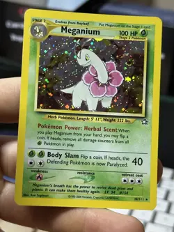 Meganium 10/111 Neo Genesis 2000 Holo Rare WOTC Pokemon Card TCG - Image 4