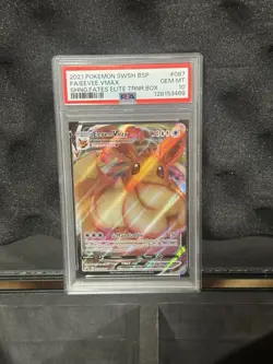 2021 PSA 10 Pokemon SWSH Black Star Promo #087 Full Art/Eevee VMAX - Image 1