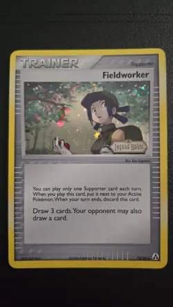 Pokemon Trainer Fieldworker Reverse Holo 73/92 Stamped Ex Legend Maker - Image 1