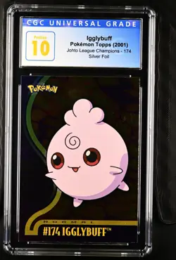 2001 Pokemon TV Johto League Champions Holo Foil #174 Iggybuff CGC Pristine 10 - Image 1