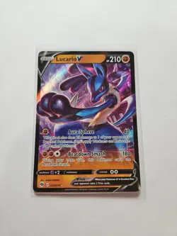 Lucario V Champion's Path 027/073 Holo Ultra Rare NM Pokemon TCG - Image 1