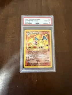 Pokemon Charizard Holo Base Set 2 #4/130 PSA 8 2000 TCG English - Image 1
