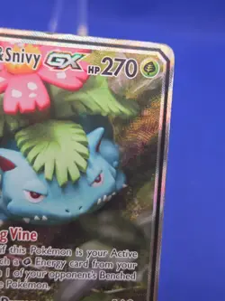 Pokemon Sun & Moon SM Venusaur & Snivy GX Tag Team SM229 Black Star Promo DMG - Image 5