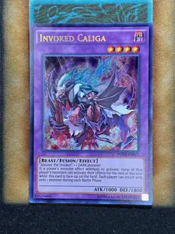Yugioh Invoked Caliga FUEN-EN027 Secret Rare NM - Image 1