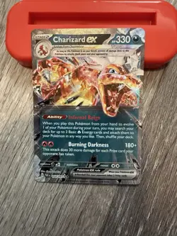 Pokemon TCG Charizard EX Holo Double Rare Card 054/091 SV Paldean Fates - Image 1