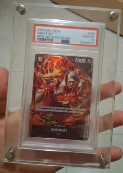 One Piece Card Game Sakazuki Alternate Art OP02 Paramount War PSA 10 - Image 1